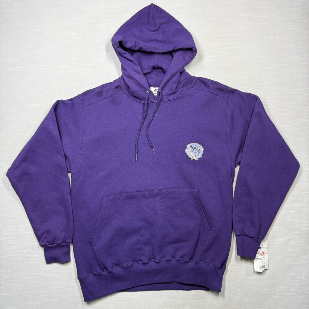 Vintage Pro Spirit Hoodie Men‎ L Plum Purple Blank Sweatshirt Skate 90s NWT